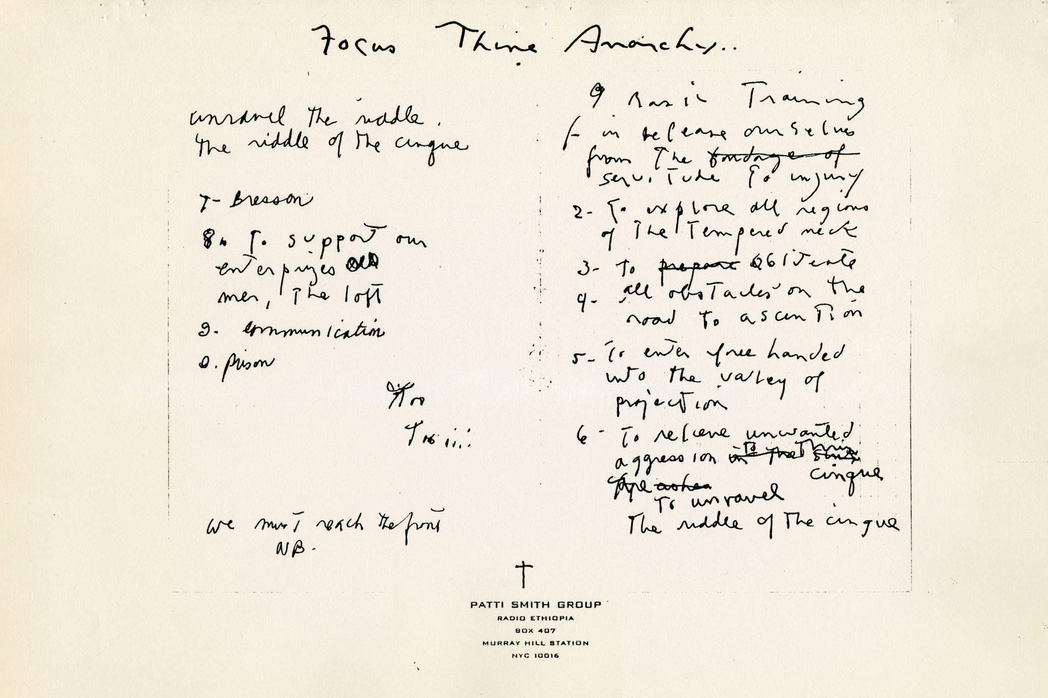 Patti Smith Group, Live in Zurich, October 1976